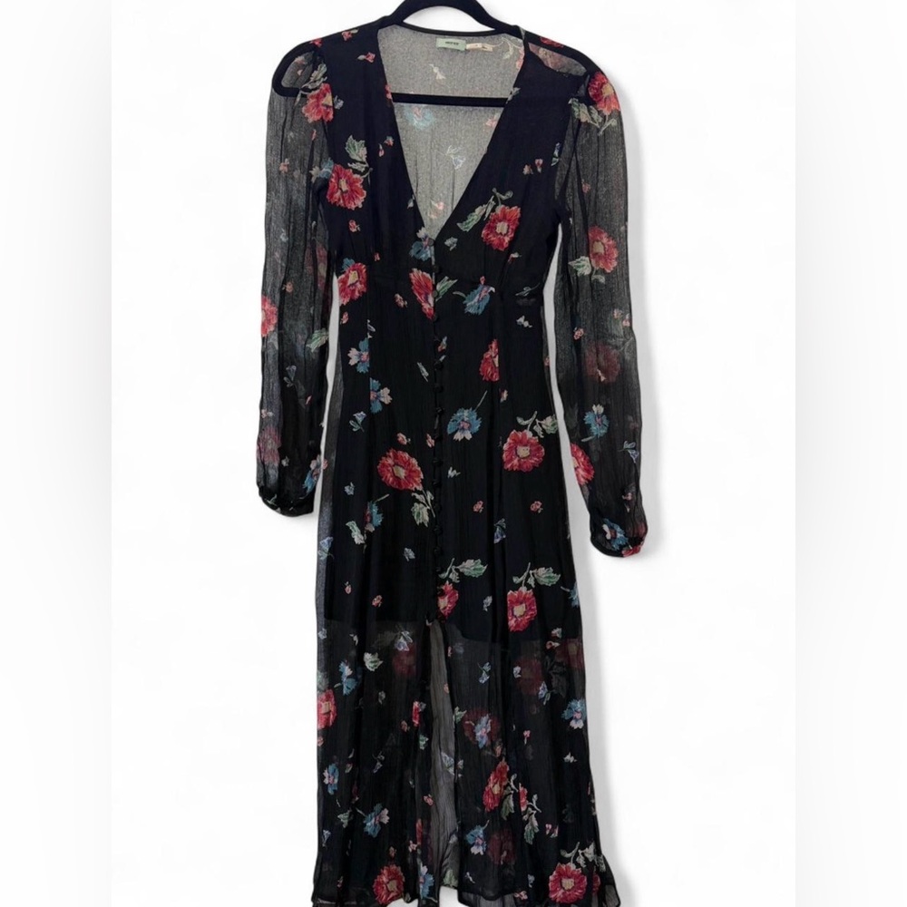 Kimchi Blue Linda Lynn Long-Sleeve Sheer Maxi Dress